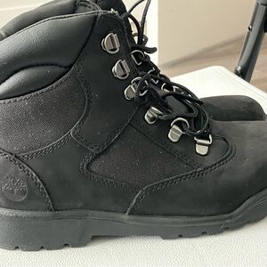 Timberland Black Leather Boots Size 5